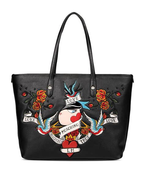 love moschino large fabric bag|love moschino website.